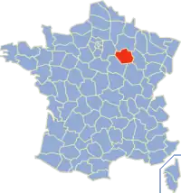 Poziția regiunii Aube