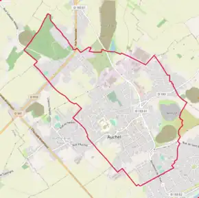 Poziția localității Auchel