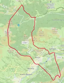 Poziția localității Aucun