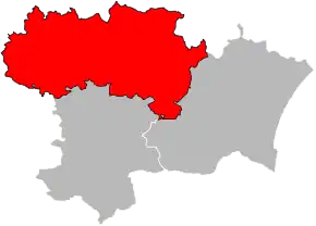 Arondismentul Carcassonne în cadrul departamentului Aude