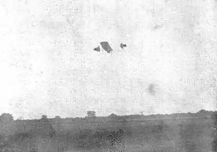 Aurel Vlaicu în zbor