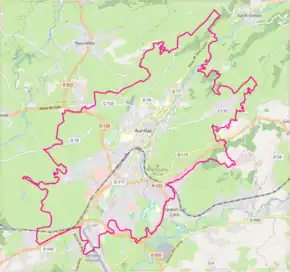 Poziția localității Aurillac