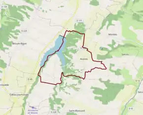 Poziția localității Aussos