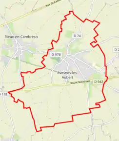 Poziția localității Avesnes-les-Aubert