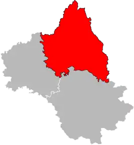 Arondismentul Rodez în cadrul departamentului Aveyron