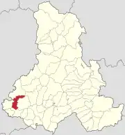 Localizare în cadrul județului