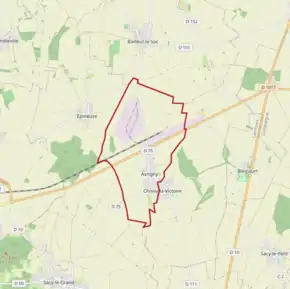 Poziția localității Avrigny