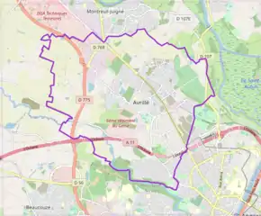 Poziția localității Avrillé