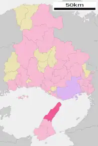 Poziția localității Awaji, Hyogo