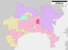 Poziția localității Ayase, Kanagawa