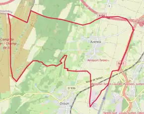 Poziția localității Azereix