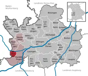 Poziția localității Bächingen a.d.Brenz