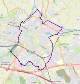 Poziția localității Béthune