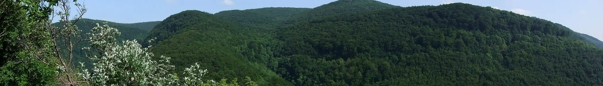 Vedere panoramică a lanțului montan Bükk