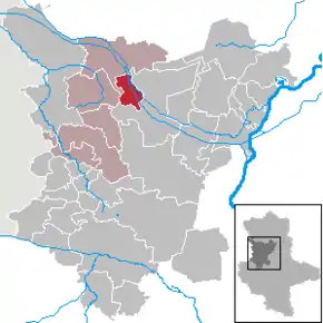 Poziția  Bülstringen pe harta districtului Börde