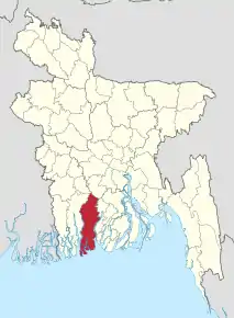 Poziția localității Bagerhat