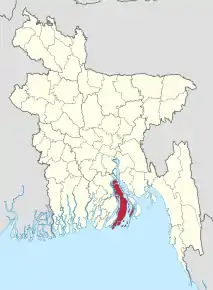 Poziția localității Bhola