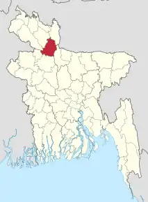 Poziția localității Gaibandha