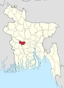 Poziția localității Rajbari