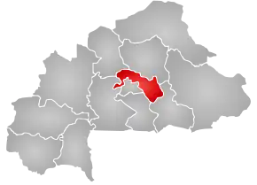 Poziția regiunii Regiunea Plateau-Central