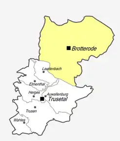 Poziția localității Brotterode