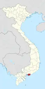 Poziția regiunii Provincie Bà Rịa - Vũng Tàu