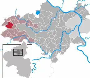 Poziția  Baar pe harta districtului Mayen-Koblenz