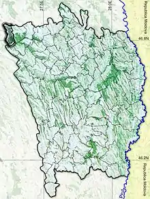 Amplasarea în cadrul județului