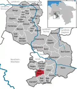 Poziția localității Bad Iburg