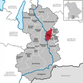 Poziția localității Bad Tölz