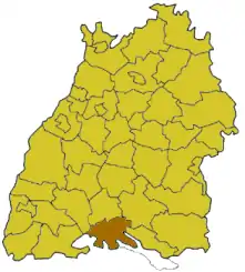 Poziția regiunii Konstanz