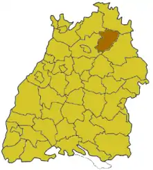 Poziția regiunii Hohenlohekreis