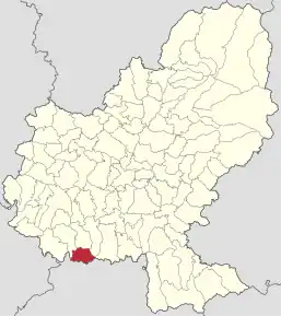 Localizare în cadrul județului