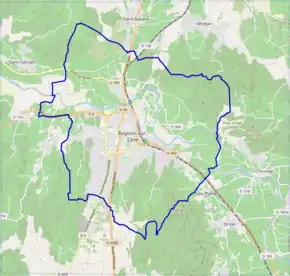 Poziția localității Bagnols-sur-Cèze