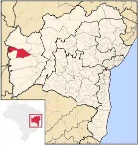 Poziția localității Barreiras