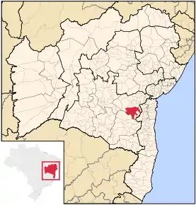 Poziția localității Jequié