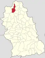 Localizarea în cadrul județului