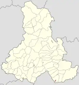 Localizarea localității pe harta județului Harghita