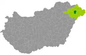 Poziția localității Districtul Baktalórántháza
