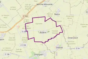 Poziția localității Balâtre