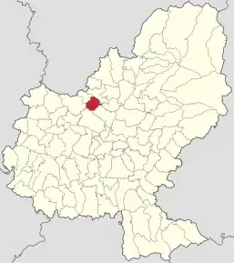 Localizare în cadrul județului