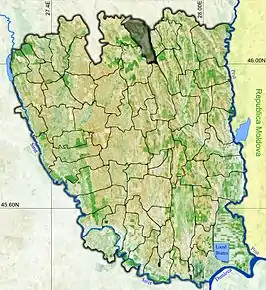 Amplasarea în cadrul județului
Poziția în cadrul României