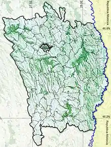 Amplasarea în cadrul județului