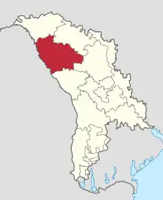 Poziția localității județul Bălți