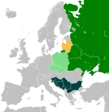 State în care limba națională este:
Slavă estică
Slavă vestică
Slavă sudică
Baltică