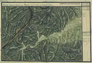 Lăpușnicu Mare în Harta Iosefină a Banatului, 1769-72