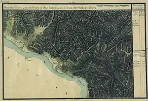 Berzeasca în Harta Iosefină a Banatului, 1769-72