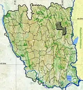 Amplasarea în cadrul județului



		
Poziția în cadrul României