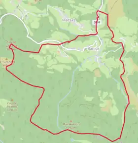 Poziția localității Banios