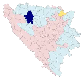 Poziția localității Banja Luka